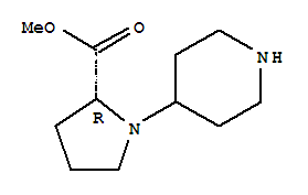 (R)-1-哌啶-4-吡咯烷-2-羧酸甲酯結(jié)構(gòu)式_726185-39-3結(jié)構(gòu)式