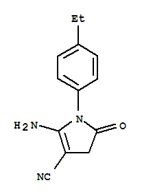 (9ci)-2-氨基-1-(4-乙基苯基)-4,5-二氫-5-氧代-1H-吡咯-3-甲腈結構式_732291-60-0結構式