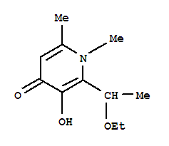 (9ci)-2-(1-乙氧基乙基)-3-羥基-1,6-二甲基-4(1H)-吡啶酮結構式_735251-32-8結構式