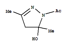 (9ci)-1-乙?；?4,5-二氫-3,5-二甲基-1H-吡唑-5-醇結(jié)構(gòu)式_74102-37-7結(jié)構(gòu)式