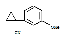 1-(3-甲氧基苯基)環(huán)丙烷甲腈結(jié)構(gòu)式_74205-01-9結(jié)構(gòu)式