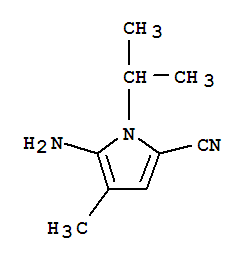 (9ci)-5-氨基-4-甲基-1-(1-甲基乙基)-1H-吡咯-2-甲腈結(jié)構(gòu)式_74802-98-5結(jié)構(gòu)式