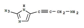 (9ci)-3-(2-疊氮基-1H-咪唑-4-基)-2-丙炔-1-胺結(jié)構(gòu)式_753437-57-9結(jié)構(gòu)式