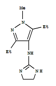 (9ci)-n-(4,5-二氫-1H-咪唑-2-基)-3,5-二乙基-1-甲基-1H-吡唑-4-胺結構式_762185-95-5結構式