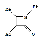 (9ci)-3-乙?；?1-乙基-4-甲基-2-氮雜啶酮結(jié)構(gòu)式_76269-84-6結(jié)構(gòu)式