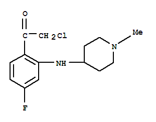 2-氯-1-[4-氟-2-[(1-甲基-4-哌啶基)氨基]苯基]-乙酮結(jié)構(gòu)式_764611-26-9結(jié)構(gòu)式