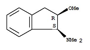 (1s,2r)-(9ci)-2,3-二氫-2-甲氧基-N,N-二甲基-1H-茚-1-胺結構式_767291-75-8結構式