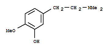 (9CI)-5-[2-(二甲基氨基)乙基]-2-甲氧基-苯酚結(jié)構(gòu)式_769863-99-2結(jié)構(gòu)式