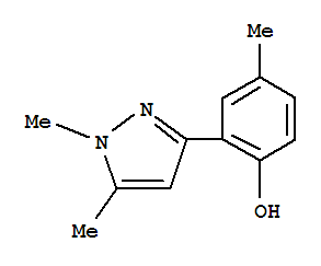 (9CI)-2-(1,5-二甲基-1H-吡唑-3-基)-4-甲基-苯酚結(jié)構(gòu)式_771485-98-4結(jié)構(gòu)式