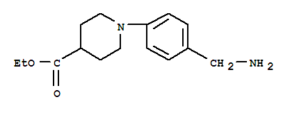 1-(4-氨基甲基苯基)-哌啶-4-羧酸 乙酯結構式_771583-44-9結構式
