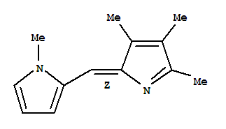 (9ci)-1-甲基-2-[(z)-(3,4,5-三甲基-2H-吡咯-2-基)甲基]-1H-吡咯結構式_772331-75-6結構式