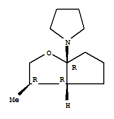 rel-(9ci)-1-[(3r,3ar,6ar)-六氫-3-甲基-6ah-環(huán)戊并[b]呋喃-6a-基]-吡咯烷結構式_777078-96-3結構式
