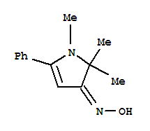 (9ci)-1,2-二氫-1,2,2-三甲基-5-苯基-,肟3H-吡咯-3-酮結(jié)構(gòu)式_777823-20-8結(jié)構(gòu)式