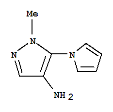 (9ci)-1-甲基-5-(1H-吡咯-1-基)-1H-吡唑-4-胺結(jié)構(gòu)式_780746-49-8結(jié)構(gòu)式