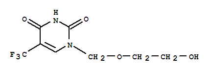 1-(2-羥基乙氧基甲基)-5-三氟甲基-1H-嘧啶-2,4-二酮結(jié)構(gòu)式_78097-09-3結(jié)構(gòu)式