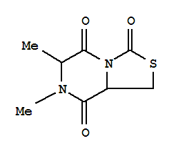 (9ci)-四氫-6,7-二甲基-3H-噻唑并[3,4-a]吡嗪-3,5,8-三酮結(jié)構(gòu)式_781648-47-3結(jié)構(gòu)式