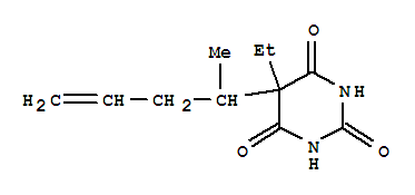 (9ci)-5-乙基-5-(1-甲基-3-丁烯)-2,4,6(1H,3h,5h)-嘧啶三酮結(jié)構(gòu)式_787494-76-2結(jié)構(gòu)式