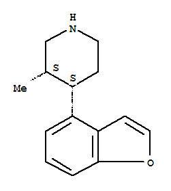 (3r,4r)-rel-(9ci)-4-(4-苯并呋喃)-3-甲基哌啶結(jié)構式_790648-71-4結(jié)構式