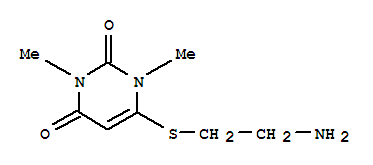 (9ci)-6-[(2-氨基乙基)硫代]-1,3-二甲基-2,4(1H,3h)-嘧啶二酮結(jié)構(gòu)式_791027-49-1結(jié)構(gòu)式