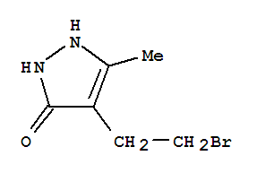 (9ci)-4-(2-溴乙基)-1,2-二氫-5-甲基-3H-吡唑-3-酮結(jié)構(gòu)式_791049-61-1結(jié)構(gòu)式