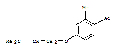 (9ci)-1-[2-甲基-4-[(3-甲基-2-丁烯)氧基]苯基]-乙酮結(jié)構(gòu)式_791113-29-6結(jié)構(gòu)式