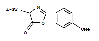 2-(4-甲氧基苯基)-4-(1-甲基乙基)-5(4H)-噁唑酮結(jié)構(gòu)式_79137-48-7結(jié)構(gòu)式
