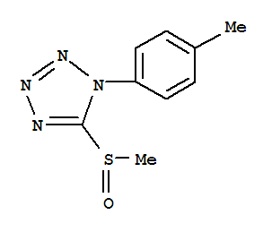 (9ci)-1-(4-甲基苯基)-5-(甲基亞磺?；?-1H-四唑結(jié)構(gòu)式_792950-21-1結(jié)構(gòu)式