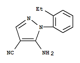 (9ci)-5-氨基-1-(2-乙基苯基)-1H-吡唑-4-甲腈結(jié)構(gòu)式_792953-03-8結(jié)構(gòu)式