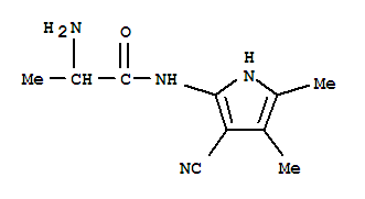 (9CI)-2-氨基-N-(3-氰基-4,5-二甲基-1H-吡咯-2-基)-丙酰胺結構式_793619-30-4結構式