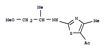 (9ci)-1-[2-[(2-甲氧基-1-甲基乙基)氨基]-4-甲基-5-噻唑]-乙酮結構式_794573-12-9結構式