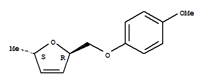 (2r,5s)-(9ci)-2,5-二氫-2-[(4-甲氧基苯氧基)甲基]-5-甲基-呋喃結構式_796843-76-0結構式