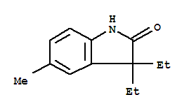 (9ci)-3,3-二乙基-1,3-二氫-5-甲基-2H-吲哚-2-酮結構式_797052-04-1結構式