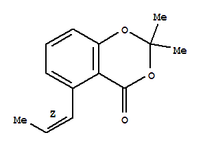 (9ci)-2,2-二甲基-5-(1z)-1-丙烯基-4H-1,3-苯并二噁英-4-酮結(jié)構(gòu)式_797754-00-8結(jié)構(gòu)式