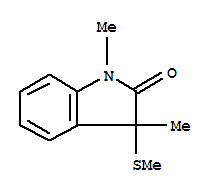 (9ci)-1,3-二氫-1,3-二甲基-3-(甲基硫代)-2H-吲哚-2-酮結構式_799561-62-9結構式