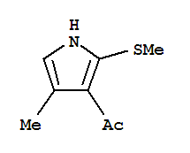 (9ci)-1-[4-甲基-2-(甲基硫代)-1H-吡咯-3-基]-乙酮結(jié)構(gòu)式_80224-51-7結(jié)構(gòu)式