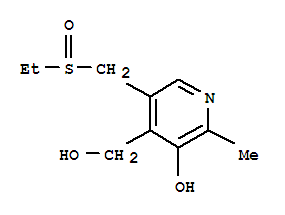 (8ci)-5-[(乙基亞磺?；?甲基]-3-羥基-2-甲基-4-吡啶甲醇結(jié)構(gòu)式_802593-02-8結(jié)構(gòu)式