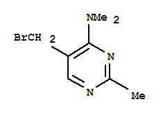 (8CI)-5-(溴甲基)-4-(二甲基氨基)-2-甲基嘧啶結(jié)構式_803609-07-6結(jié)構式
