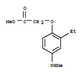 (9ci)-[2-乙基-4-(甲基氨基)苯氧基]-乙酸甲酯結(jié)構(gòu)式_805238-07-7結(jié)構(gòu)式