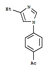 (9CI)-1-[4-(4-乙基-1H-咪唑-1-基)苯基]-乙酮結構式_810662-39-6結構式