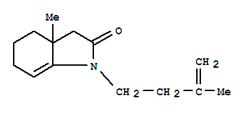 (9ci)-1,3,3a,4,5,6-六氫-3a-甲基-1-(3-甲基-3-丁烯)-2H-吲哚-2-酮結構式_810681-58-4結構式