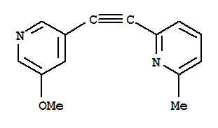 (9CI)-2-[(5-甲氧基-3-吡啶)乙炔]-6-甲基-吡啶結(jié)構(gòu)式_824389-37-9結(jié)構(gòu)式