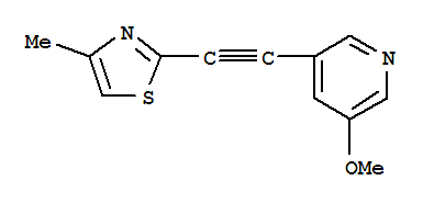 (9CI)-3-甲氧基-5-[(4-甲基-2-噻唑)乙炔]-吡啶結(jié)構(gòu)式_824389-44-8結(jié)構(gòu)式