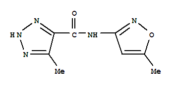 (9CI)-5-甲基-N-(5-甲基-3-異噁唑)-2H-1,2,3-噻唑-4-羧酰胺結構式_828297-94-5結構式