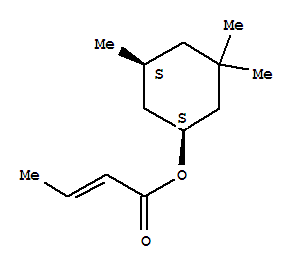 (1R,5R)-3,3,5-三甲基環(huán)己基(2E)-2-丁烯酸酯結(jié)構(gòu)式_828912-43-2結(jié)構(gòu)式