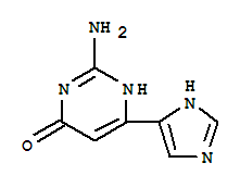 (9CI)-2-氨基-6-(1H-咪唑-4-基)-4(1H)-嘧啶酮結(jié)構(gòu)式_840529-33-1結(jié)構(gòu)式