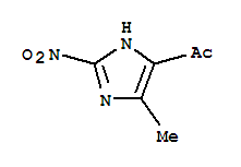 (9ci)-1-(5-甲基-2-硝基-1H-咪唑-4-基)-乙酮結(jié)構(gòu)式_84123-04-6結(jié)構(gòu)式