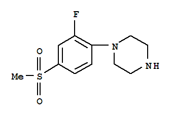 1-[2-氟-4-(甲基磺酰基)苯基]哌嗪結構式_845616-10-6結構式