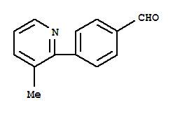 4-(3-甲基吡啶-2-基)苯甲醛結(jié)構(gòu)式_847446-84-8結(jié)構(gòu)式