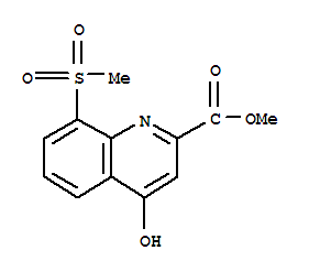 4-羥基-8-(甲基磺?；?-2-喹啉羧酸甲酯結構式_849022-00-0結構式