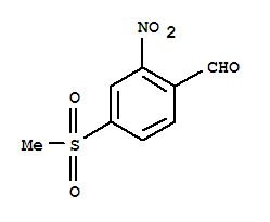 4-(甲基磺?；?-2-硝基苯甲醛結(jié)構(gòu)式_849035-66-1結(jié)構(gòu)式
